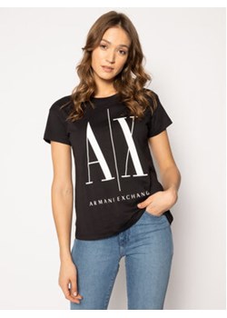 Armani Exchange T-Shirt 8NYTCX YJG3Z 1200 Czarny Regular Fit ze sklepu MODIVO w kategorii Bluzki damskie - zdjęcie 168584646