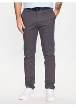 Calvin Klein Chinosy Modern Twill K10K110979 Szary Slim Fit ze sklepu MODIVO w kategorii Spodnie męskie - zdjęcie 168584827
