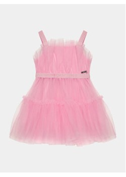 Guess Sukienka elegancka J4RK22 KC3F0 Różowy Regular Fit ze sklepu MODIVO w kategorii Sukienki dziewczęce - zdjęcie 168585597