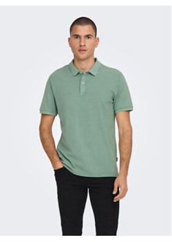 Only & Sons Polo 22021769 Zielony Slim Fit ze sklepu MODIVO w kategorii T-shirty męskie - zdjęcie 168585785