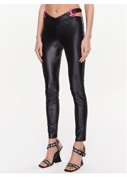 Versace Jeans Couture Legginsy 74HAC1A1 Czarny Slim Fit ze sklepu MODIVO w kategorii Spodnie damskie - zdjęcie 168585989