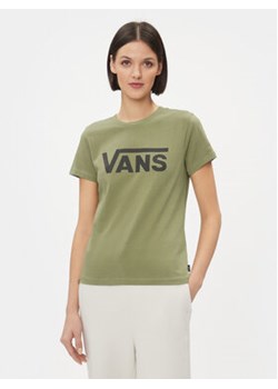 Vans T-Shirt Wm Flying V Crew Tee VN0A3UP4 Zielony Regular Fit ze sklepu MODIVO w kategorii Bluzki damskie - zdjęcie 168586276