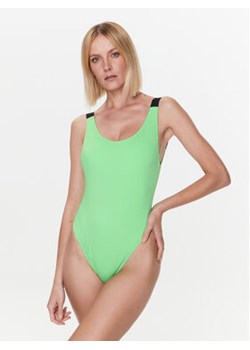 Calvin Klein Swimwear Strój kąpielowy KW0KW01995 Zielony ze sklepu MODIVO w kategorii Stroje kąpielowe - zdjęcie 168586295