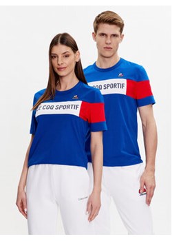 Le Coq Sportif T-Shirt Unisex 2310011 Niebieski Regular Fit ze sklepu MODIVO w kategorii Bluzki damskie - zdjęcie 168587495