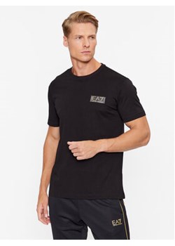 EA7 Emporio Armani T-Shirt 6RPT18 PJM9Z 1200 Czarny Regular Fit ze sklepu MODIVO w kategorii T-shirty męskie - zdjęcie 168588157