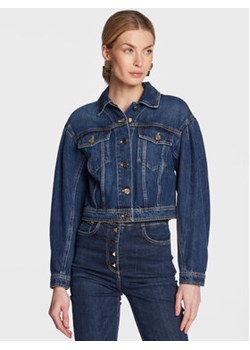 Elisabetta Franchi Kurtka jeansowa BJ-16D-31E2-V540 Granatowy Loose Fit ze sklepu MODIVO w kategorii Kurtki damskie - zdjęcie 168588876