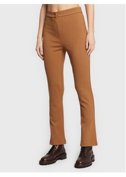 Max Mara Leisure Spodnie materiałowe Ariano 37861626 Brązowy Straight Fit ze sklepu MODIVO w kategorii Spodnie damskie - zdjęcie 168590008