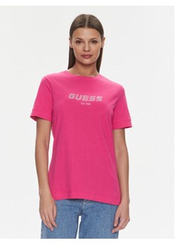Guess T-Shirt Eleanora V4RI10 K8HM4 Różowy Regular Fit ze sklepu MODIVO w kategorii Bluzki damskie - zdjęcie 168590198