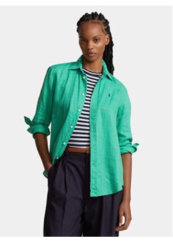 Polo Ralph Lauren Koszula Ls Rx Anw St 211920516013 Zielony Regular Fit ze sklepu MODIVO w kategorii Koszule damskie - zdjęcie 168591337