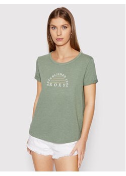 Roxy T-Shirt Oceanaholic ERJZT05354 Zielony Regular Fit ze sklepu MODIVO w kategorii Bluzki damskie - zdjęcie 168591615