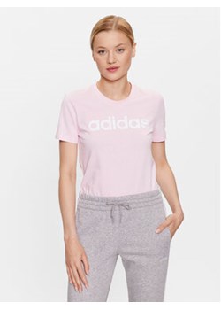 adidas T-Shirt Essentials Slim Logo T-Shirt GL0771 Różowy Slim Fit ze sklepu MODIVO w kategorii Bluzki damskie - zdjęcie 168591798