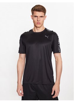 Puma Koszulka techniczna Taped 523190 Czarny Regular Fit ze sklepu MODIVO w kategorii T-shirty męskie - zdjęcie 168592026