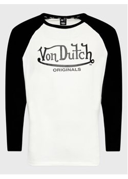 Von Dutch Longsleeve Lane 6 324 009 Biały Relaxed Fit ze sklepu MODIVO w kategorii T-shirty męskie - zdjęcie 168592079