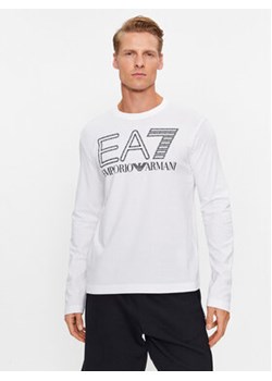 EA7 Emporio Armani Longsleeve 6RPT04 PJFFZ 1100 Biały Regular Fit ze sklepu MODIVO w kategorii T-shirty męskie - zdjęcie 168592295