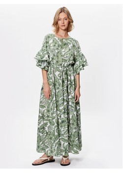 TWINSET Sukienka letnia 231LM2PDD Zielony Relaxed Fit ze sklepu MODIVO w kategorii Sukienki - zdjęcie 168592575