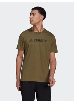 adidas T-Shirt Terrex Classic Logo HF3283 Zielony Regular Fit ze sklepu MODIVO w kategorii T-shirty męskie - zdjęcie 168593086