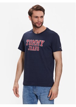 Tommy Jeans T-Shirt Essential DM0DM16405 Granatowy Regular Fit ze sklepu MODIVO w kategorii T-shirty męskie - zdjęcie 168593109