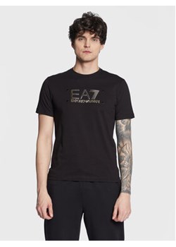 EA7 Emporio Armani T-Shirt 3RPT20 PJM9Z 1200 Czarny Regular Fit ze sklepu MODIVO w kategorii T-shirty męskie - zdjęcie 168593709