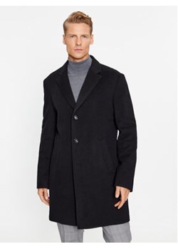 Boss Płaszcz wełniany H-Hyde-Bib-234 50502250 Czarny Slim Fit ze sklepu MODIVO w kategorii Płaszcze męskie - zdjęcie 168594286