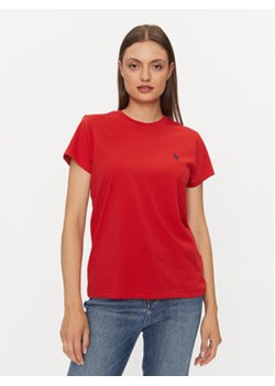 Polo Ralph Lauren T-Shirt 211898698013 Czerwony Regular Fit ze sklepu MODIVO w kategorii Bluzki damskie - zdjęcie 168594326