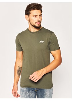 Alpha Industries T-Shirt Basic 188505 Zielony Regular Fit ze sklepu MODIVO w kategorii T-shirty męskie - zdjęcie 168595265
