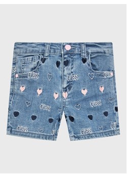 Guess Szorty jeansowe K3RD09 D4CA0 Niebieski Regular Fit ze sklepu MODIVO w kategorii Spodenki dziewczęce - zdjęcie 168595665