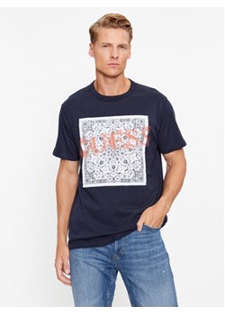 Guess T-Shirt M3BI84 K8FQ4 Granatowy Regular Fit ze sklepu MODIVO w kategorii T-shirty męskie - zdjęcie 168596528
