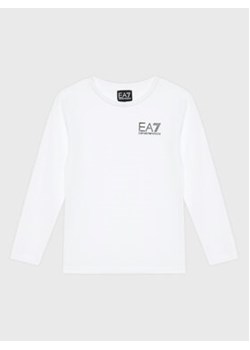 EA7 Emporio Armani Bluzka 8NBT52 BJ02Z 1100 Biały Regular Fit ze sklepu MODIVO w kategorii T-shirty chłopięce - zdjęcie 168597505
