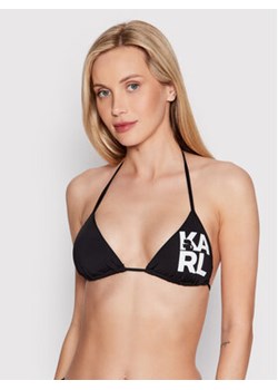 KARL LAGERFELD Góra od bikini Printed Logo KL22WTP01 Czarny ze sklepu MODIVO w kategorii Stroje kąpielowe - zdjęcie 168598089