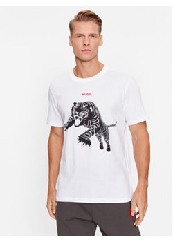 Hugo T-Shirt Darpione 50498196 Biały Regular Fit ze sklepu MODIVO w kategorii T-shirty męskie - zdjęcie 168598349