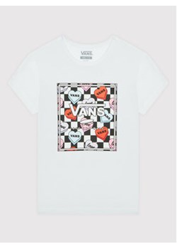 Vans T-Shirt Box Candy Hearts VN0A5LEF Biały Regular Fit ze sklepu MODIVO w kategorii Bluzki dziewczęce - zdjęcie 168598517