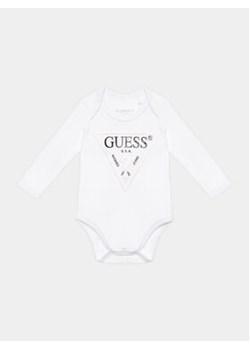 Guess Body dziecięce H3YW14 KA6W4 Biały Regular Fit ze sklepu MODIVO w kategorii Body niemowlęce - zdjęcie 168598537