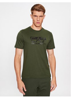 EA7 Emporio Armani T-Shirt 6RPT81 PJM9Z 1845 Zielony Regular Fit ze sklepu MODIVO w kategorii T-shirty męskie - zdjęcie 168599009