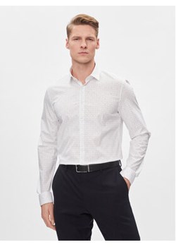 Calvin Klein Koszula K10K112298 Biały Slim Fit ze sklepu MODIVO w kategorii Koszule męskie - zdjęcie 168599178