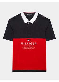 Tommy Hilfiger Polo KB0KB08155 Granatowy Regular Fit ze sklepu MODIVO w kategorii T-shirty chłopięce - zdjęcie 168599578