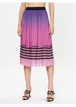 KARL LAGERFELD Spódnica plisowana 230W1201 Różowy Regular Fit ze sklepu MODIVO w kategorii Spódnice - zdjęcie 168599986