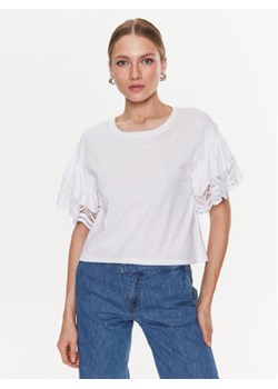 TWINSET T-Shirt 231TT2340 Biały Regular Fit ze sklepu MODIVO w kategorii Bluzki damskie - zdjęcie 168600669