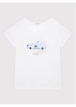 United Colors Of Benetton T-Shirt 3I1XA1007 Biały Regular Fit ze sklepu MODIVO w kategorii Koszulki niemowlęce - zdjęcie 168600837