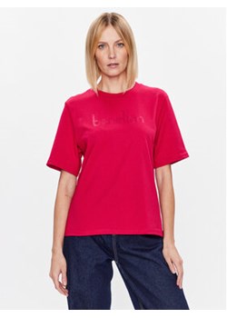 United Colors Of Benetton T-Shirt 3BL0D103H Czerwony Regular Fit ze sklepu MODIVO w kategorii Bluzki damskie - zdjęcie 168600867
