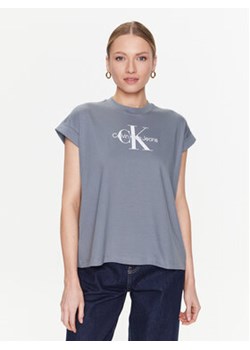 Calvin Klein Jeans T-Shirt J20J220717 Szary Relaxed Fit ze sklepu MODIVO w kategorii Bluzki damskie - zdjęcie 168600949