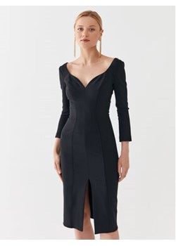 Elisabetta Franchi Sukienka koktajlowa AB-415-36E2-4421 Czarny Slim Fit ze sklepu MODIVO w kategorii Sukienki - zdjęcie 168601085