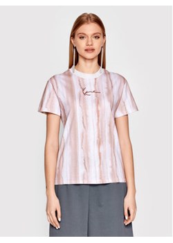 Karl Kani T-Shirt Small Siganture Tie Dye Stripe 6130398 Brązowy Regular Fit ze sklepu MODIVO w kategorii Bluzki damskie - zdjęcie 168601127
