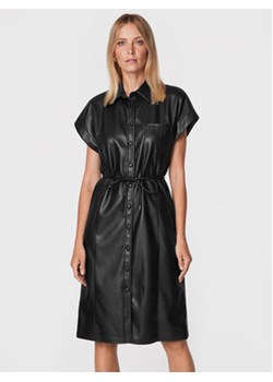 Sisley Sukienka z imitacji skóry 4MTMLV01Q Czarny Regular Fit ze sklepu MODIVO w kategorii Sukienki - zdjęcie 168601156