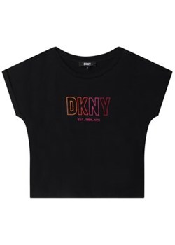 DKNY T-Shirt D35S82 S Czarny Regular Fit ze sklepu MODIVO w kategorii Bluzki dziewczęce - zdjęcie 168601495