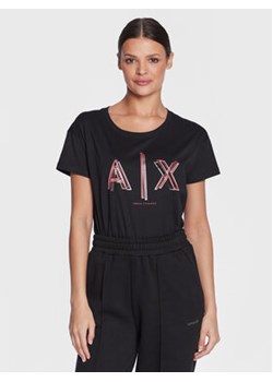 Armani Exchange T-Shirt 3RYTEJ YJ16Z 1200 Czarny Regular Fit ze sklepu MODIVO w kategorii Bluzki damskie - zdjęcie 168602595