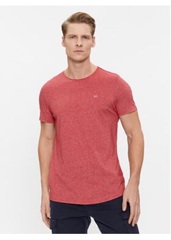 Tommy Jeans T-Shirt Jaspe DM0DM09586 Czerwony Slim Fit ze sklepu MODIVO w kategorii T-shirty męskie - zdjęcie 168602868