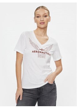 Aeronautica Militare T-Shirt 232TS2172DJ570 Biały Regular Fit ze sklepu MODIVO w kategorii Bluzki damskie - zdjęcie 168603177