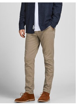 Jack&Jones Spodnie materiałowe Marco Dave 12174307 Beżowy Slim Fit ze sklepu MODIVO w kategorii Spodnie męskie - zdjęcie 168603299