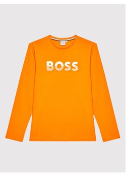 Boss Bluzka J25M15 S Pomarańczowy Regular Fit ze sklepu MODIVO w kategorii T-shirty chłopięce - zdjęcie 168603407