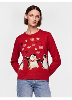 Pieces Sweter 17121018 Czerwony Regular Fit ze sklepu MODIVO w kategorii Swetry damskie - zdjęcie 168603877